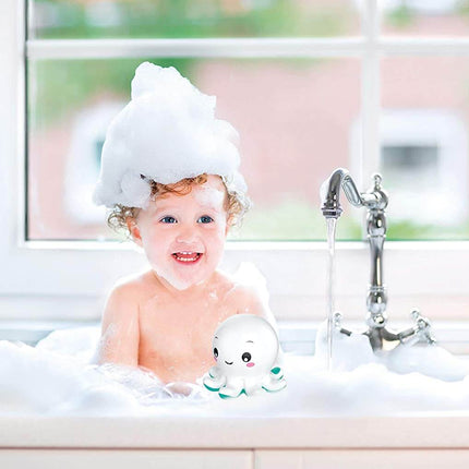 Clementoni- Baby Octopus First Bath-Lights and Melodies Noworodek, 0 miesięcy+