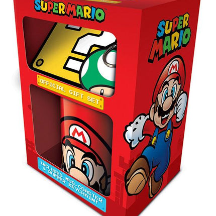 Pudełko upominkowe Super Mario Kubek Mario Kubek i brelok do kluczy
